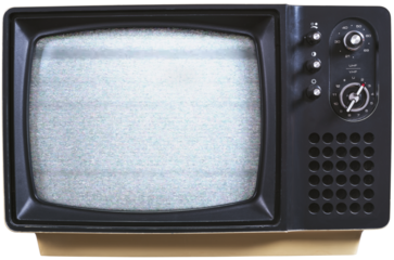 TV frontview isolated