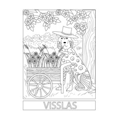 funny dog coloring page for kids