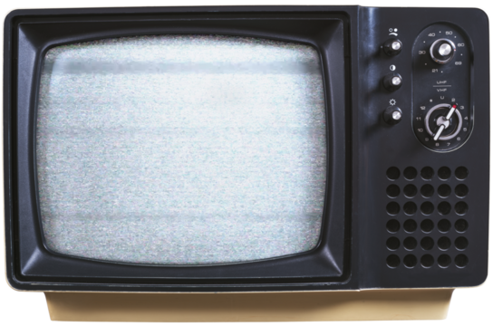 TV frontview isolated