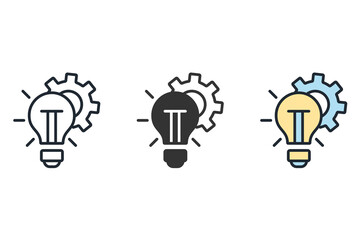 help idea icons  symbol vector elements for infographic web