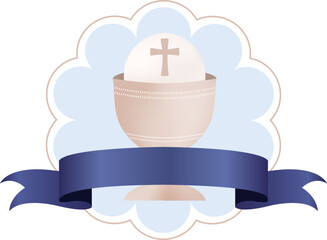 First Holy communion sacred chalice, design for a boy communion