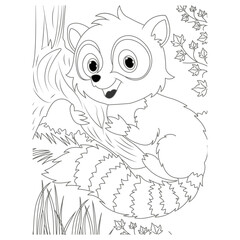 funny animal coloring page for kids