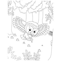 funny animal coloring page for kids