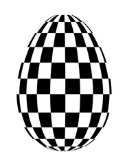 Egg decoration in black color. PNG with transparent background. 