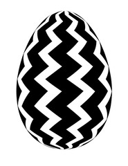 Egg decoration in black color. PNG with transparent background. 