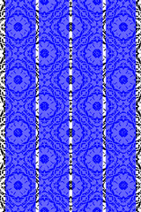 Orientalisches Muster hinter blauen Streifen, Überlagerung