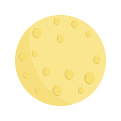 Full magic moon icon. Flat illustration of full magic moon vector icon for web design