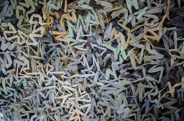 Camouflage military net woven by Ukrainian women for defenders.