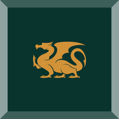 simple dragon logo for symbol or icon