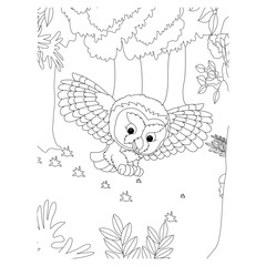 funny animal coloring page for kids