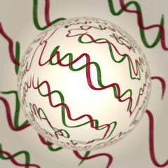 Colorful 3d blurred spherical ball. Vector illustration