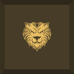 lion head logo for symbol or icon