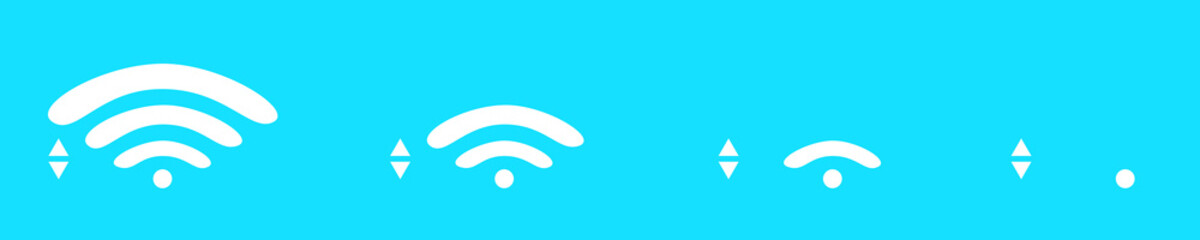 Wi-fi or wireless signal icon. Vector illustration - Simple set of signal icons design. 