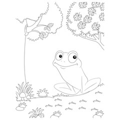 funny animal coloring page for kids