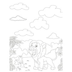 funny animal coloring page for kids