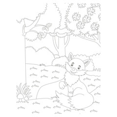 funny animal coloring page for kids