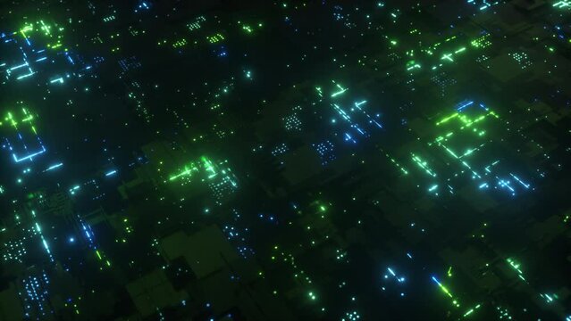 Digital Glowing Surface Background