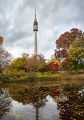 Obraz premium Autumn in Westfalen park North Rhine Dortmund Germany