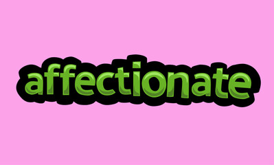 AFFECTIONATE writing vector design on a pink background