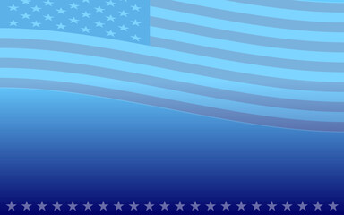 American flag background frame banner design template.	
