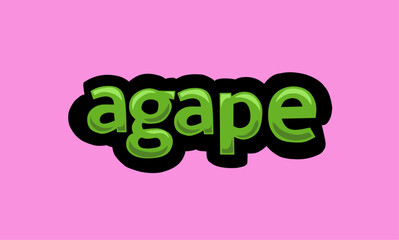 AGAPE writing vector design on a pink background