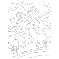 funny animal coloring page for kids