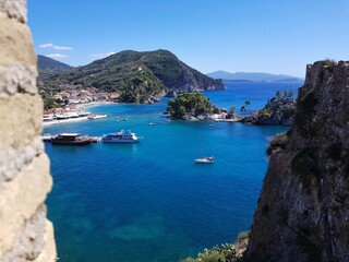 The beautiful and famous Greek town of Parga on the coast of the Ionian Sea