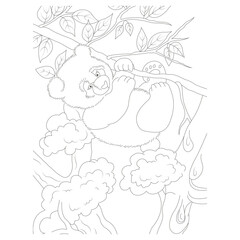 funny animal coloring page for kids