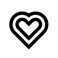 Abstract, stylized heart icon, PNG with transparent background