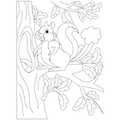 funny animal coloring page for kids