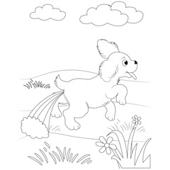 funny animal coloring page for kids