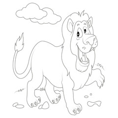 funny animal coloring page for kids