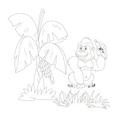 funny animal coloring page for kids