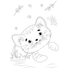 funny animal cocktail coloring page for kids