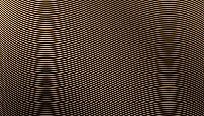 Elegant golden curve background. Luxury gold flow lines wallpaper. Black concept. Vector illustration.