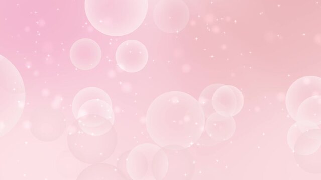 Video of floating pink soap bubbles [Loop processed]