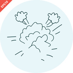 comic energy explosion doodle hand drawn design vector flat isolated illustration