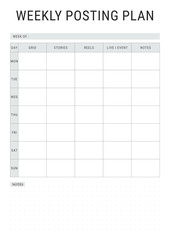 Weekly Posting Planner