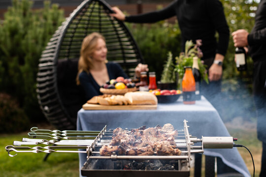 Shish Kebab On The Barbecue