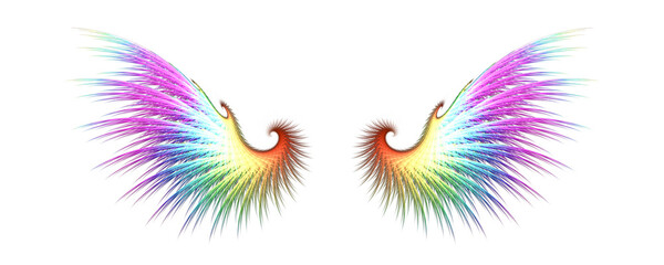 Fototapeta na wymiar two colorful gradation wings