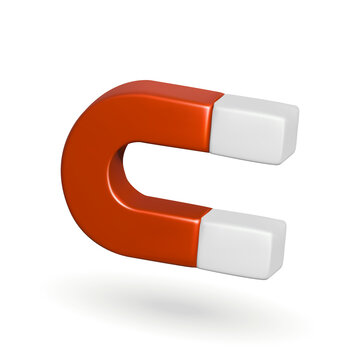 Magnet Isolated 3d Icon. Magnet 3d Illustration.