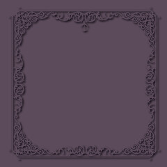 Frame, in the style of an ornament, Vector illustration eps 10, Art.