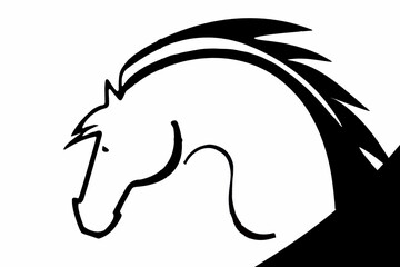 silhouette de cheval