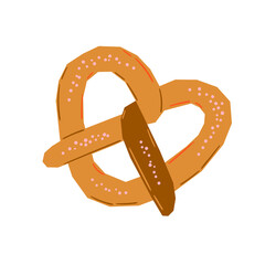Bakery products. Loaf of bread.Vector illustration food.