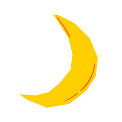 Young Moon vector icon. Weather sign. Isolated on white backdrop.
