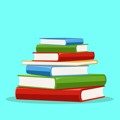 Hand Drawn Pile of books vector illustration