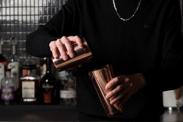 bartender making drinks