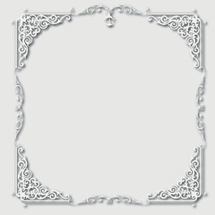 Frame, in the style of an ornament, Vector illustration eps 10, Art.