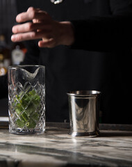 Making a cocktail