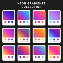 Neon Gradient Ideas Swatches Collection